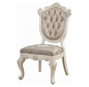 Chantelle Rose Gold and Pearl Beige Upholstered Side Chair Set of 2
