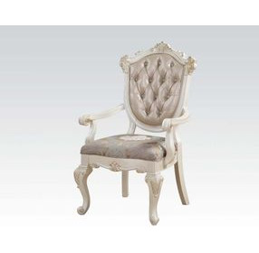 Chantelle Rose Gold Upholstered Arm Chair Set of 2