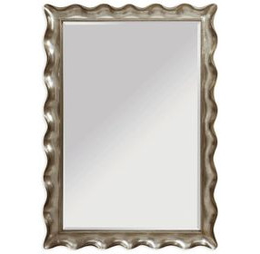 Pie Silver Leaf Rectangular Crust Floor Mirror