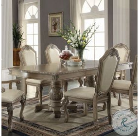 Chateau de Ville Antique White 96" Extendable Rectangular Dining Table