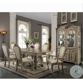 Chateau de Ville Antique White Extendable Rectangular Dining Room Set