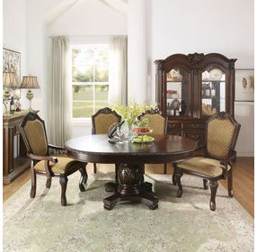 Chateau De Ville Brown Upholstered Arm Chair Set of 2