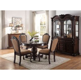 Chateau De Ville Brown Upholstered Side Chair Set of 2