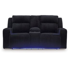 Broad Cove Black 78" Zero Gravity Power Reclining Loveseat with USB Charging and LED