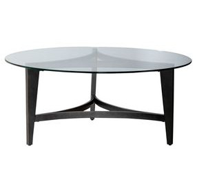 Capri Espresso Round Glass Top Occasional Table Set