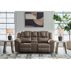 Windsley Driftwood 82" Reclining Loveseat with Console