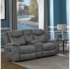 Conrad Gray Reclining Loveseat
