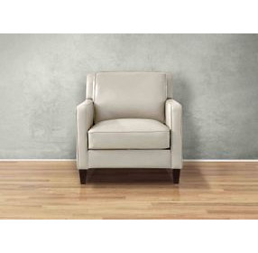 Arden Vanilla Leather Upholstered Accent Chair