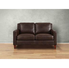 Arden Chestnut Leather 60" Loveseat