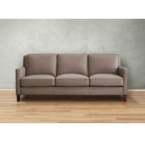 Arden Taupe Leather 86" Sofa