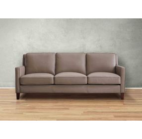 Arden Taupe Leather 86" Sofa