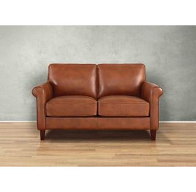 Lachlan Nutmeg Leather 60" Loveseat
