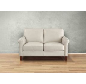 Lachlan Vanilla Leather 60" Loveseat
