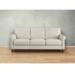 Lachlan Vanilla Leather 84" Sofa