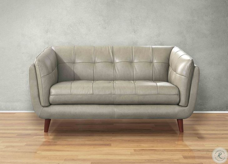 Sorella Slate Leather 70" Loveseat