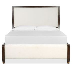 Timberlyn Espresso and Cream Upholstered Panel Bedroom Set