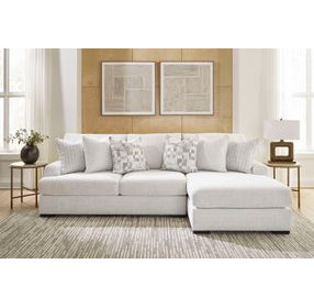 Kendrie Chalk Performance Fabric 2 Piece Modular Sectional with RAF Chaise