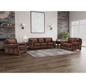 Capton Russet Leather Living Room Set