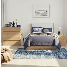 Modena Natural 2 Drawer Nightstand