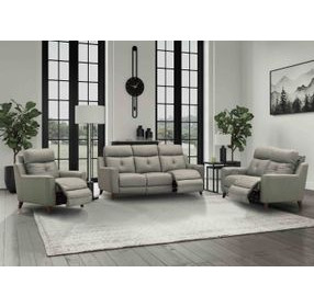 Cordell Slate Leather Zero Gravity Power Reclining Living Room Set