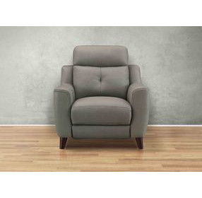 Cordell Slate Leather Zero Gravity Power Recliner with Power Headrest and USB Charging