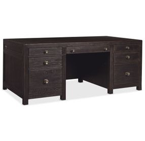 Driftwood Dark Brown 72" Executive Desk