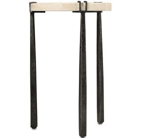 Driftwood Beige And Gray Small Round Spot Table