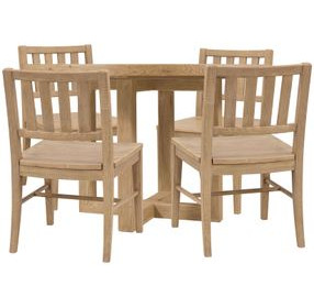 Driftwood Light Brown 48" Round Dining Room Set