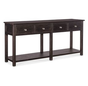 Driftwood Black 4 Drawer Sideboard