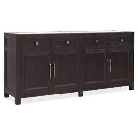 Driftwood Black 4 Door Buffet