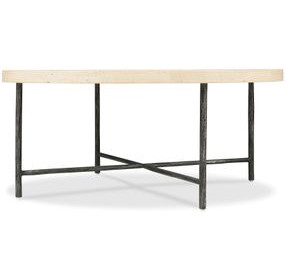 Timberline Beige And Gray Round Cocktail Table