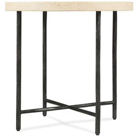 Timberline Beige And Gray Large Round Side Table