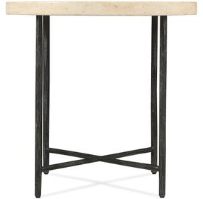 Timberline Beige And Gray Large Round Side Table