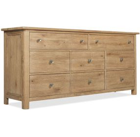 Driftwood Light Brown 8 Drawer Dresser