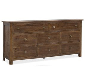 Timberline Medium Brown 8 Drawer Dresser