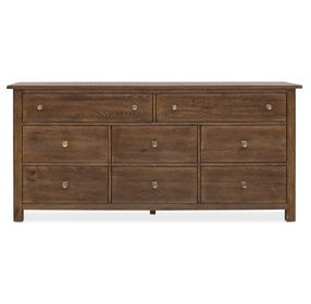 Timberline Medium Brown 8 Drawer Dresser