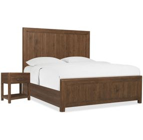 Driftwood Medium Brown Panel Bedroom Set