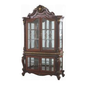 Picardy Honey Oak 4 Door Curio Cabinet with LED