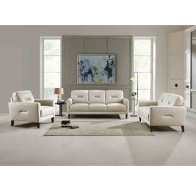 Elowen Vanilla Leather Living Room Set