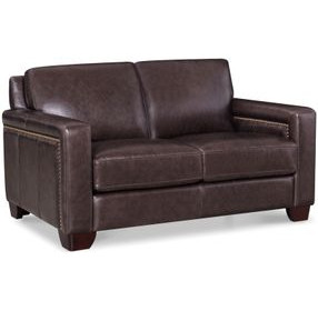 Kathleen Brown Leather 60" Loveseat
