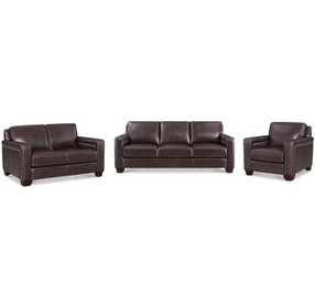 Kathleen Brown Leather Living Room Set