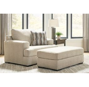 Jasmine Grove Oatmeal Upholstered Chair and A Half with Pillow