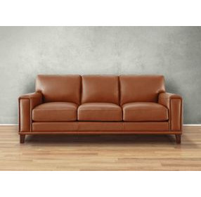 Halwyn Nutmeg Leather 89" Sofa
