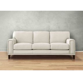 Halwyn Vanilla Leather 89" Sofa