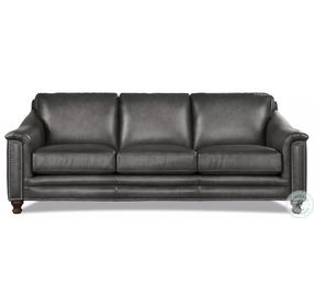 Bexley Ash Leather Living Room Set with Nailhead Trim