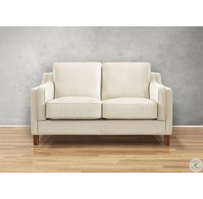 Isla Vanilla Leather 60" Loveseat