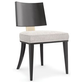 Champagne Gray Upholstered Side Chair Set of 2