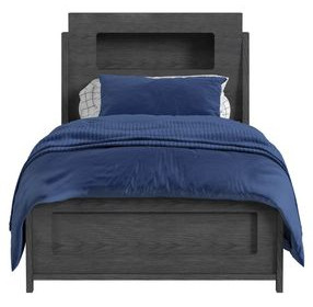 Darby Midnight Blue Youth Storage Panel Bedroom Set with USB Charging and LED
