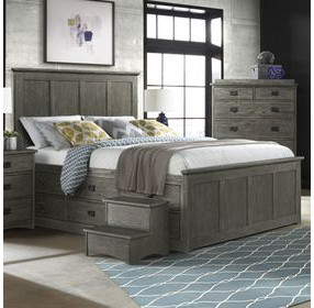 Oak Park Pewter 6 Drawer Media Chest