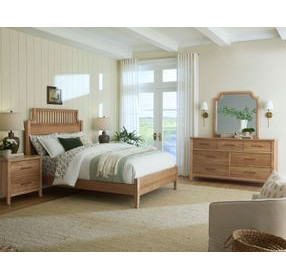 Pure Maple Natural Queen Garden Panel Bed
